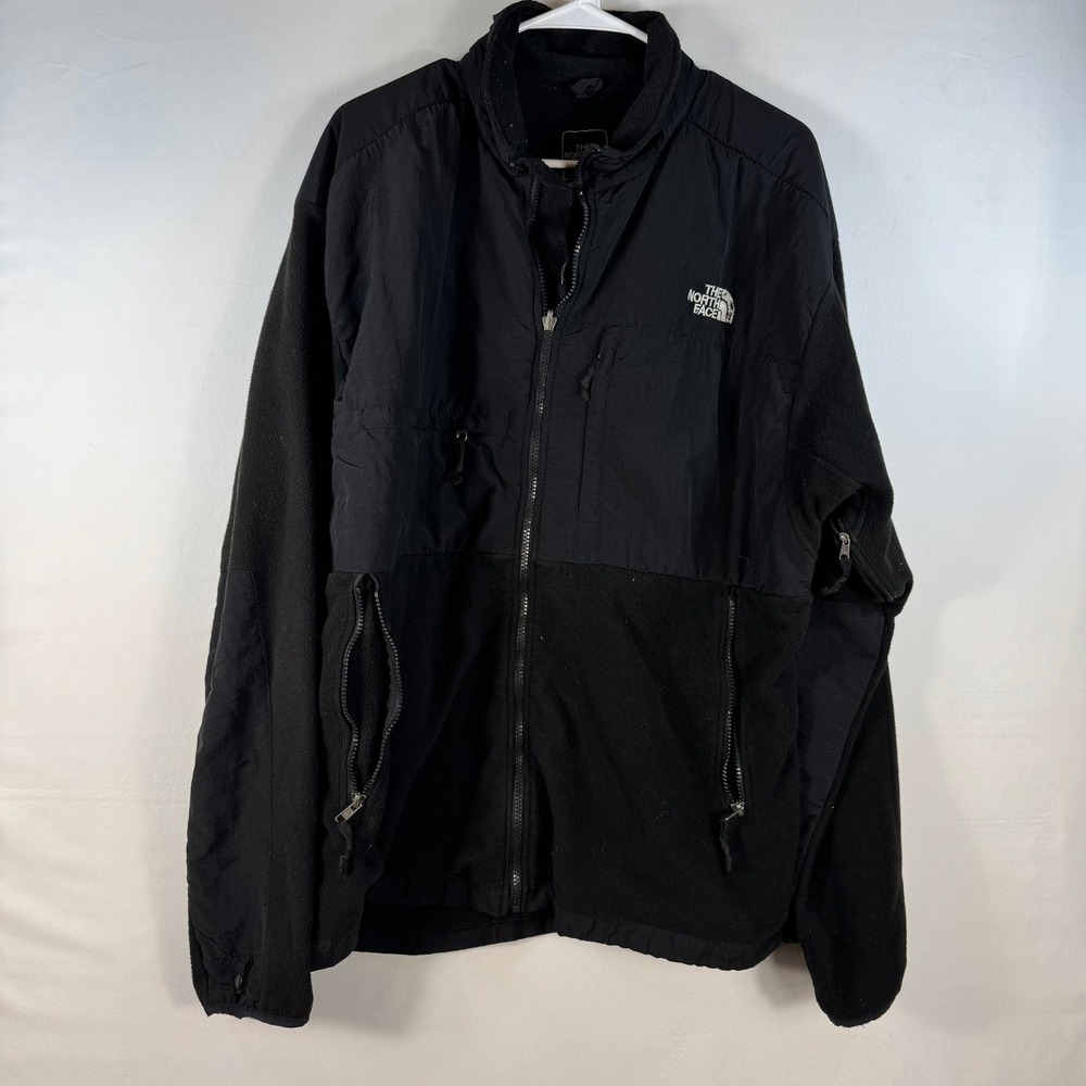The North Face Denali Polartec Fleece Jacket Mens Large Black Full Zip Coat